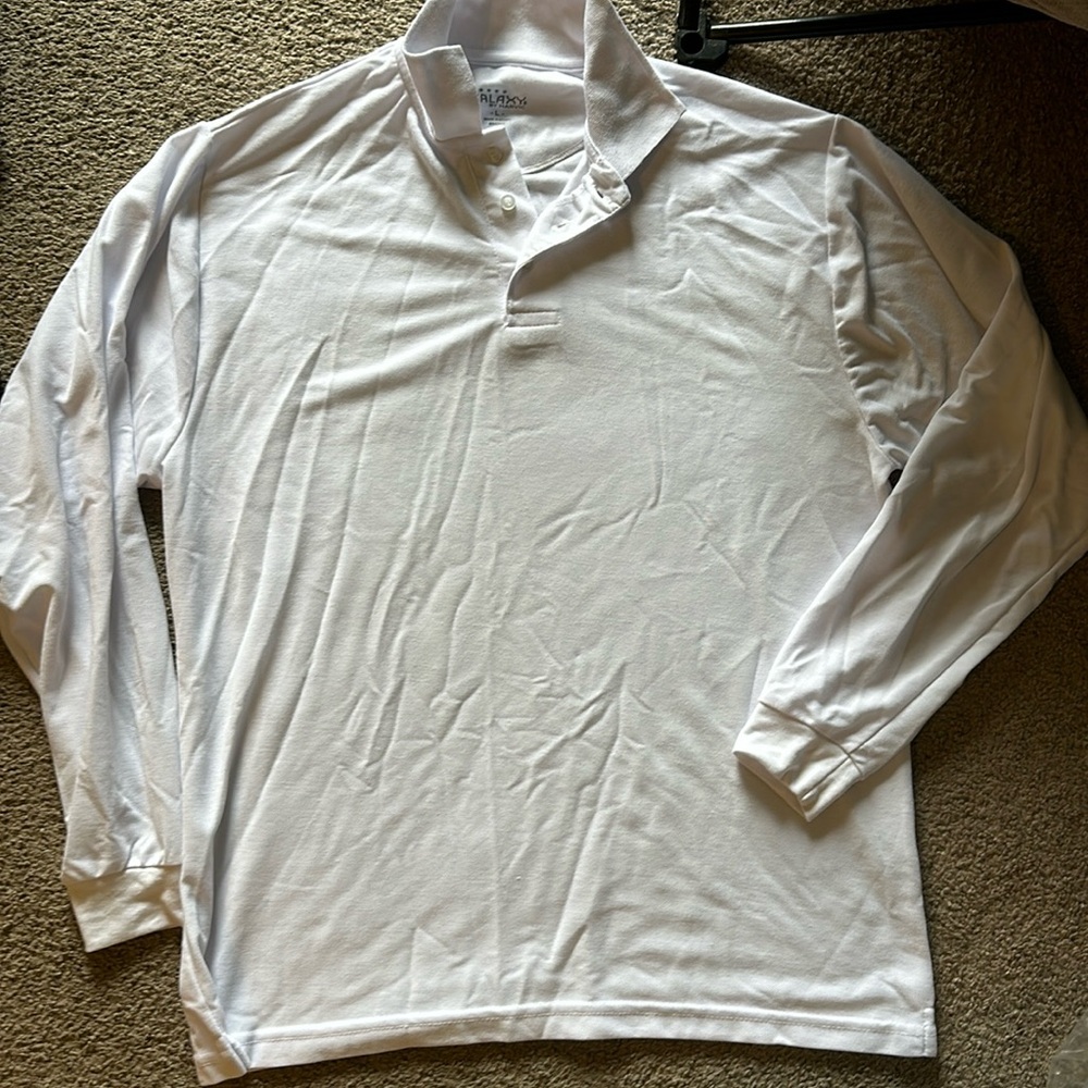 White long sleeve polo